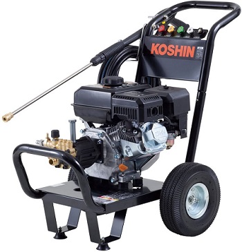 工進(KOSHIN) エンジン式 高圧 洗浄機 14MPa 車輪付タイプ JCE-1408UDX 自吸 水道直結 農機具 強力 洗浄 ブラック